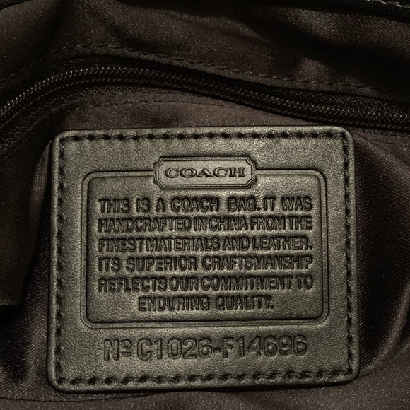 Coach Classic Print Ruffle Top Penelope Handbag - Picture 8 of 8